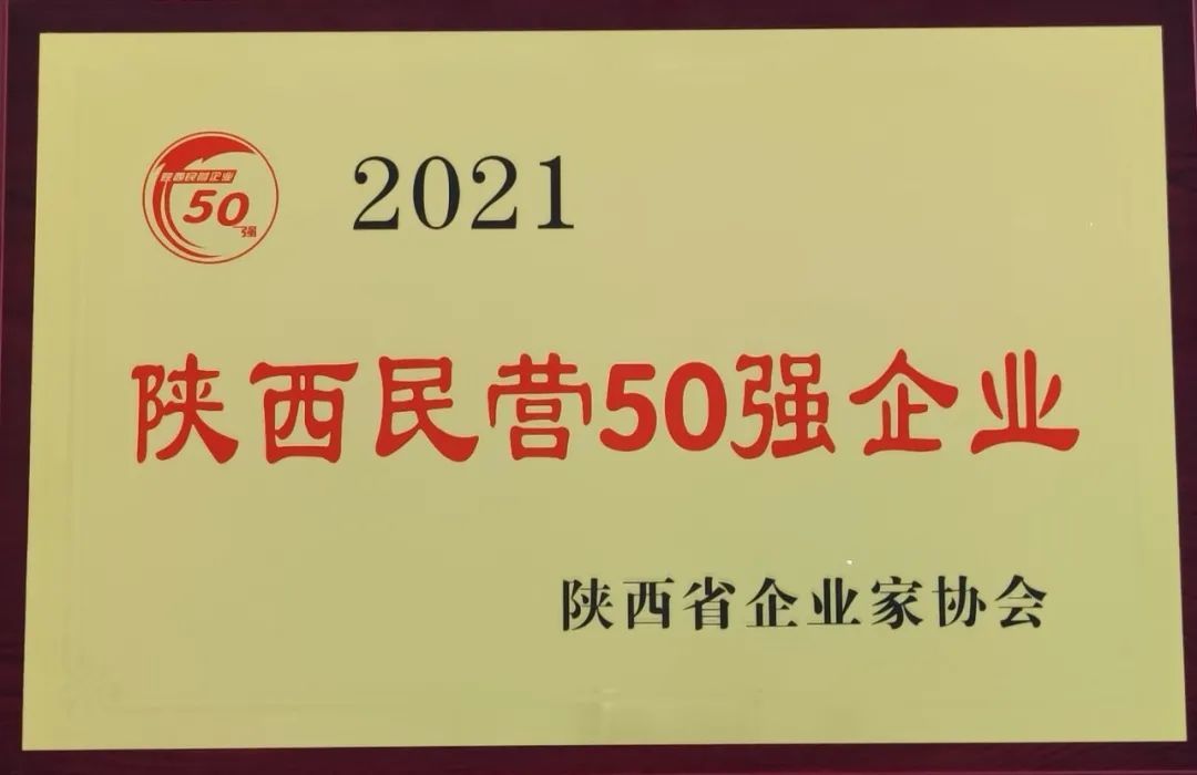 喜报 | 雨中情连续第二年上榜陕西民营50强企业
