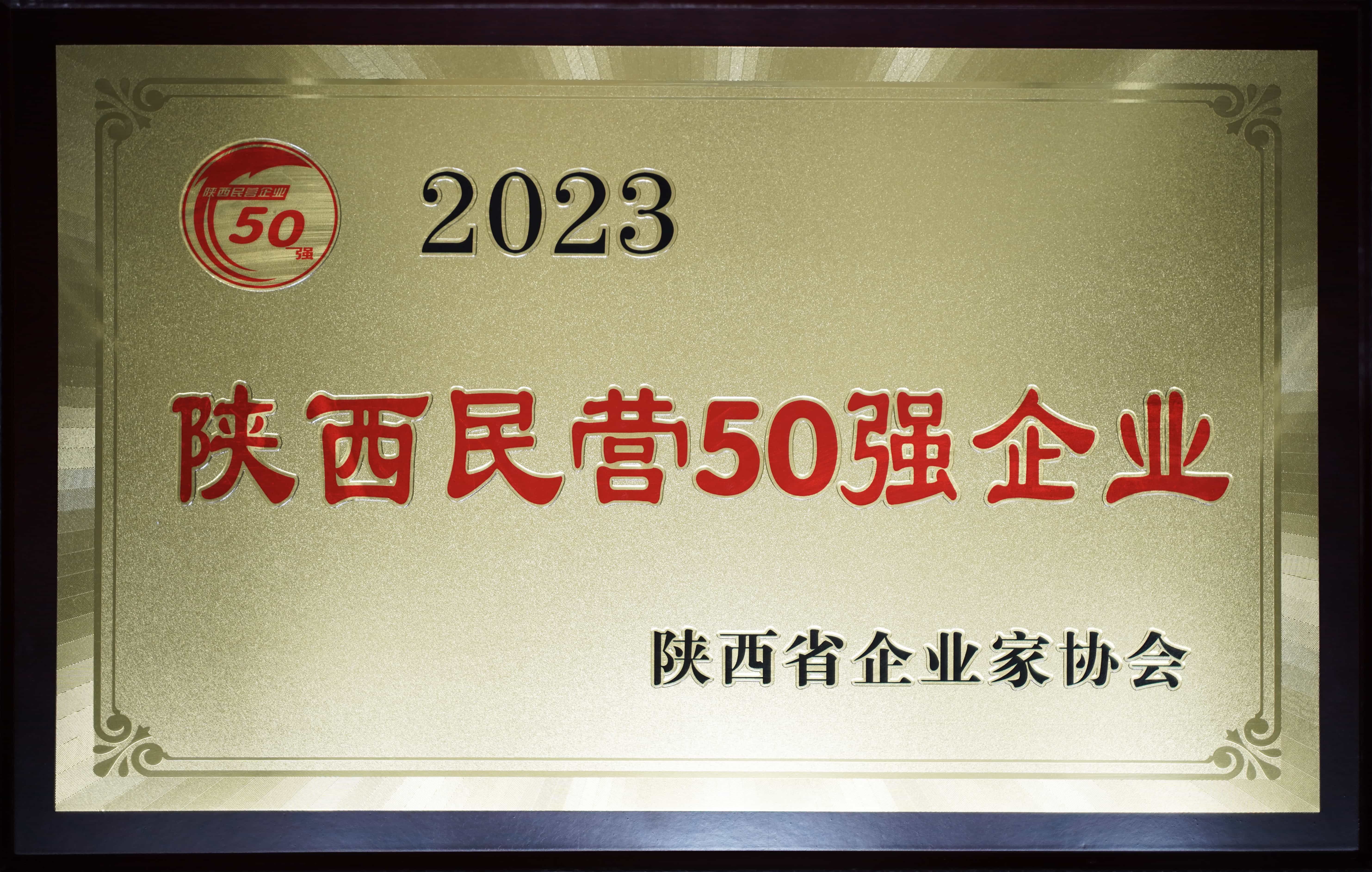 连续四年 | 雨中情实力上榜陕西民营50强企业